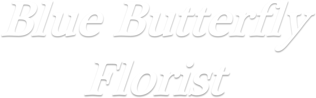 Blue Butterfly Florist - Calligraphy (1494x680), Png Download