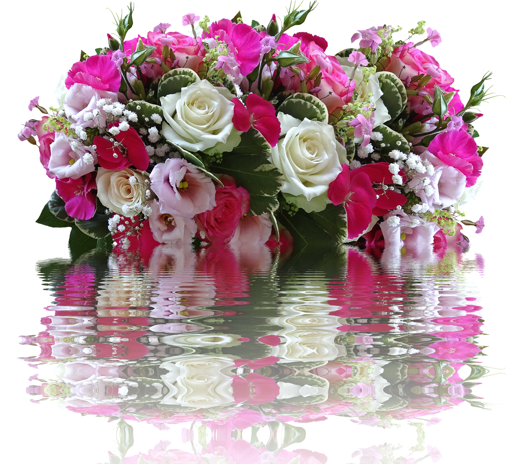 Pink Bouquet - Kytica Kvetov K Narodeninám (1920x1520), Png Download