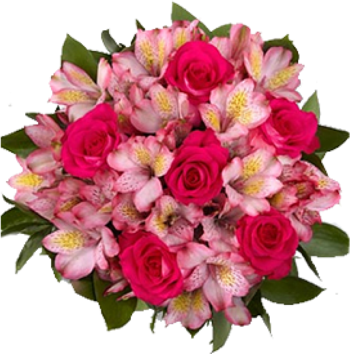Go To Image - Pink Lily Flowers Bouquet (780x975), Png Download