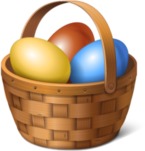 Gift Basket - Easter Icon (600x600), Png Download