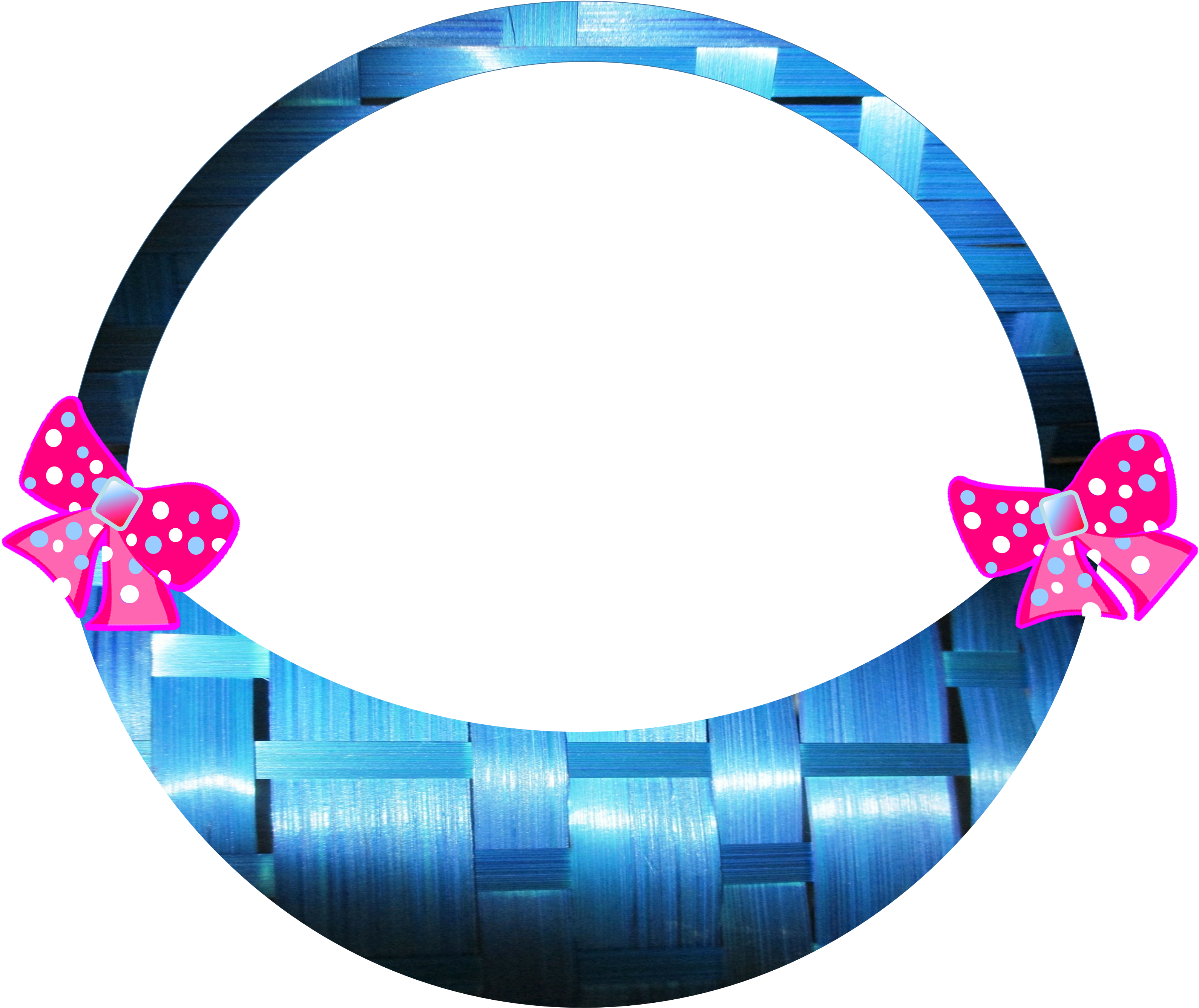 Easter Basket Bows Blue Weave 694347 - Easter Basket (3488x2674), Png Download