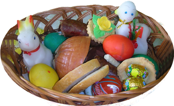 Logo - Swieconka - Easter Basket - Święconka Png (594x395), Png Download