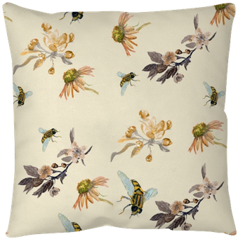 Pattern With Bees - Drawing (400x400), Png Download