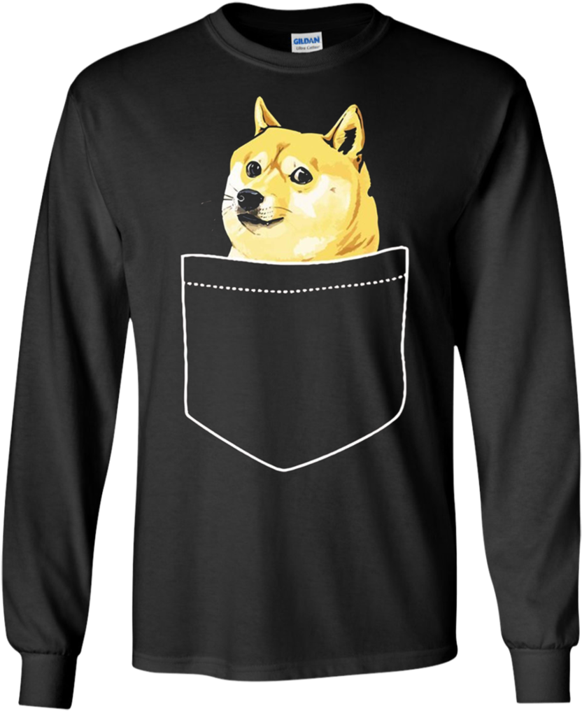 Pocket Doge Shiba Inu Dank Meme Apparel - Kim Chen Un Funny Tshirts (1024x1024), Png Download