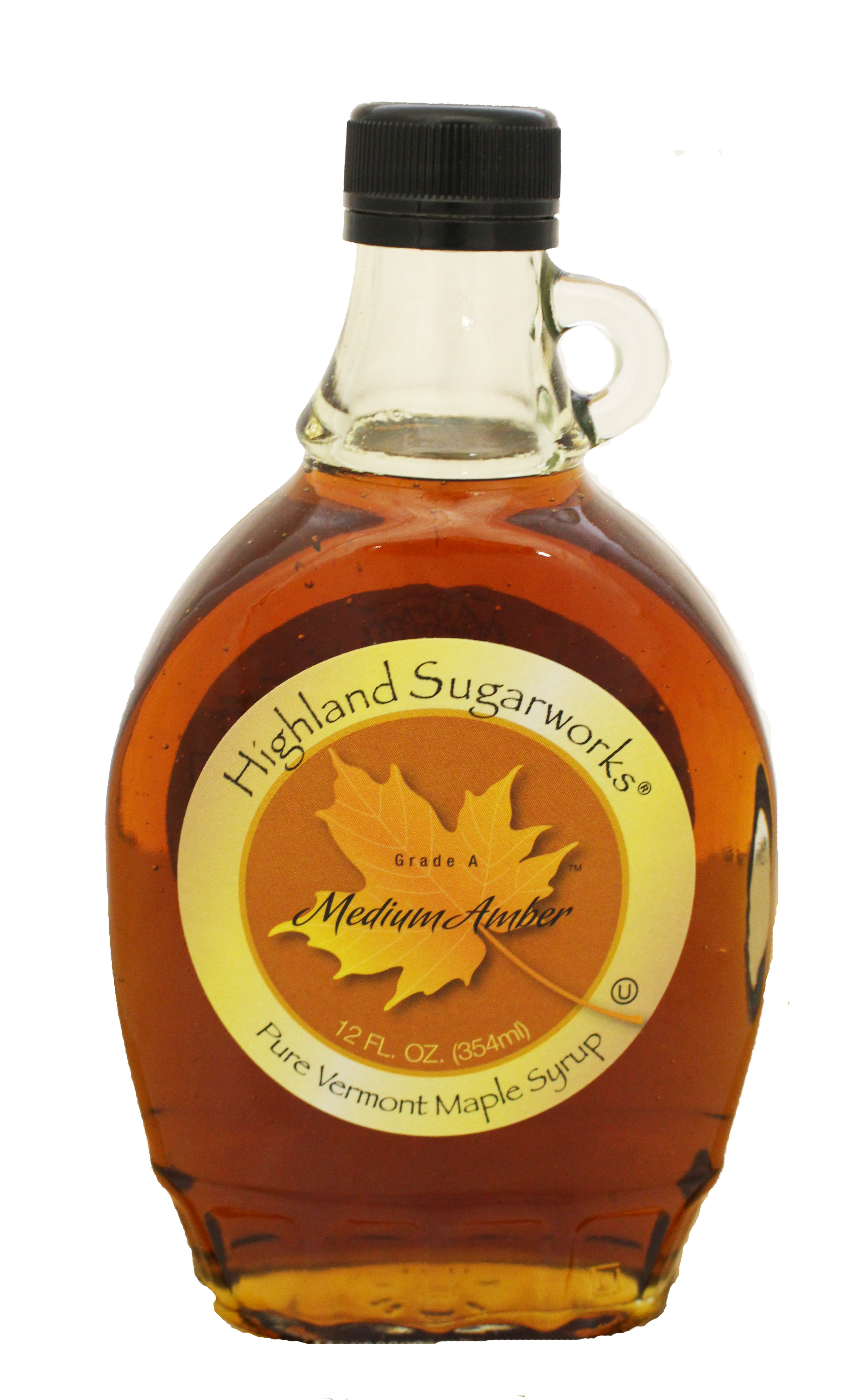 Highland Sugarworks Maple Glass Bottle Medium With - Highland Sugarworks Maple Syrup, Pure New England, (2824x4760), Png Download