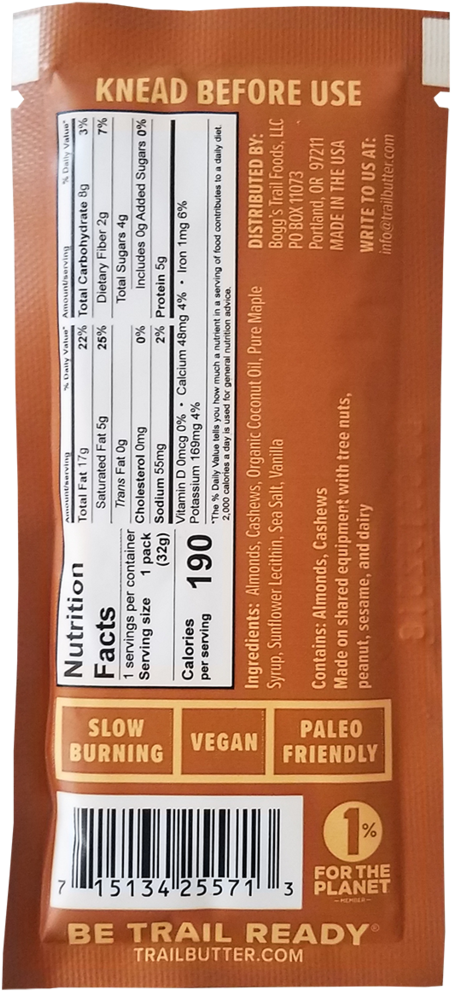 Trail Butter Maple Syrup & Sea Salt Nut Butter Blend (1024x1024), Png Download