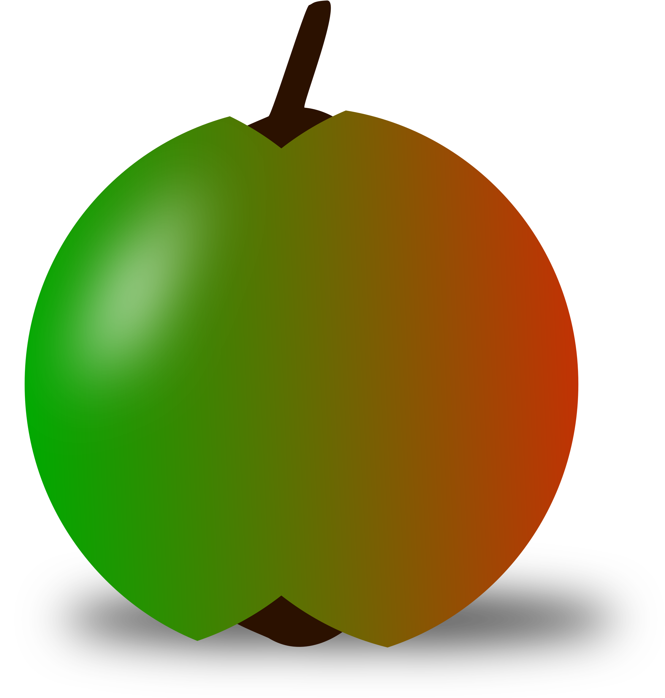 This Free Icons Png Design Of Red And Green Apple (2309x2400), Png Download