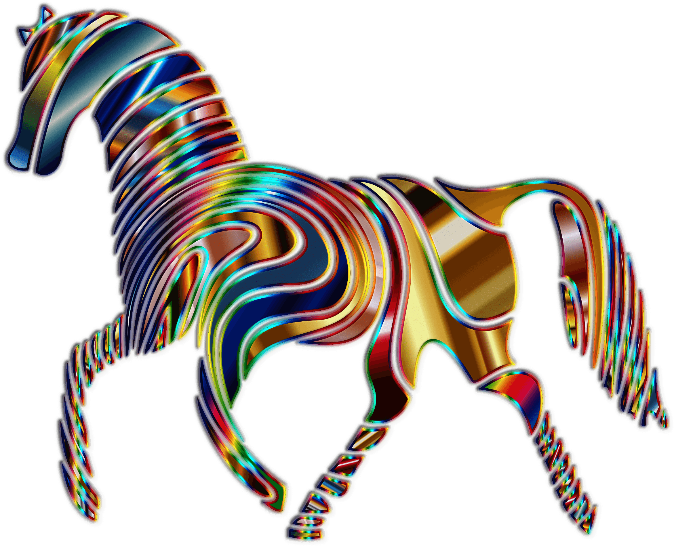 Download - Psychedelic Horse (2400x1936), Png Download