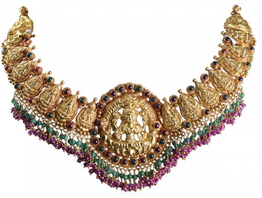Syrandri 3378-09 - Antique Jewellery Designs Chettinad (540x409), Png Download