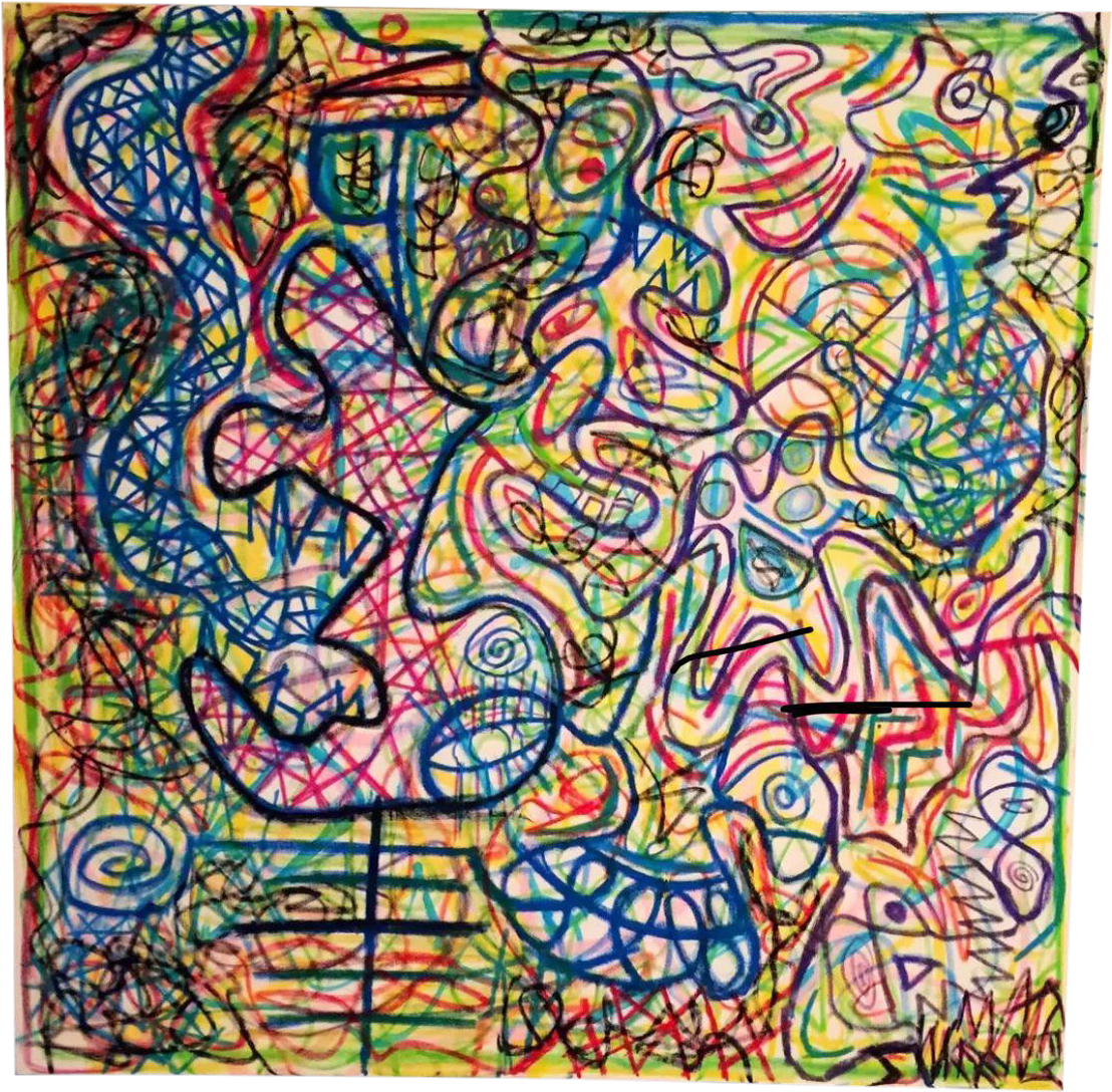 Transparent Download Oil Stick On Canvas Chairish - Drawing (1230x1208), Png Download