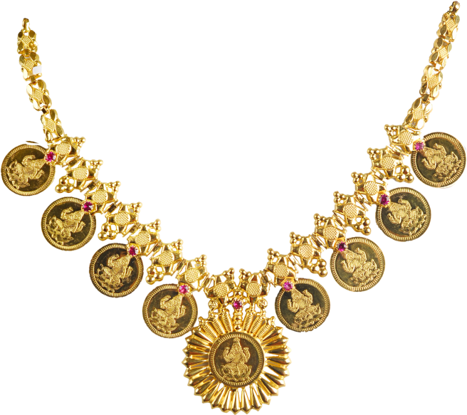 Pourvika N 9376 12 Kerala Traditional Gold Necklace - Kerala Traditional Gold Necklace (700x602), Png Download