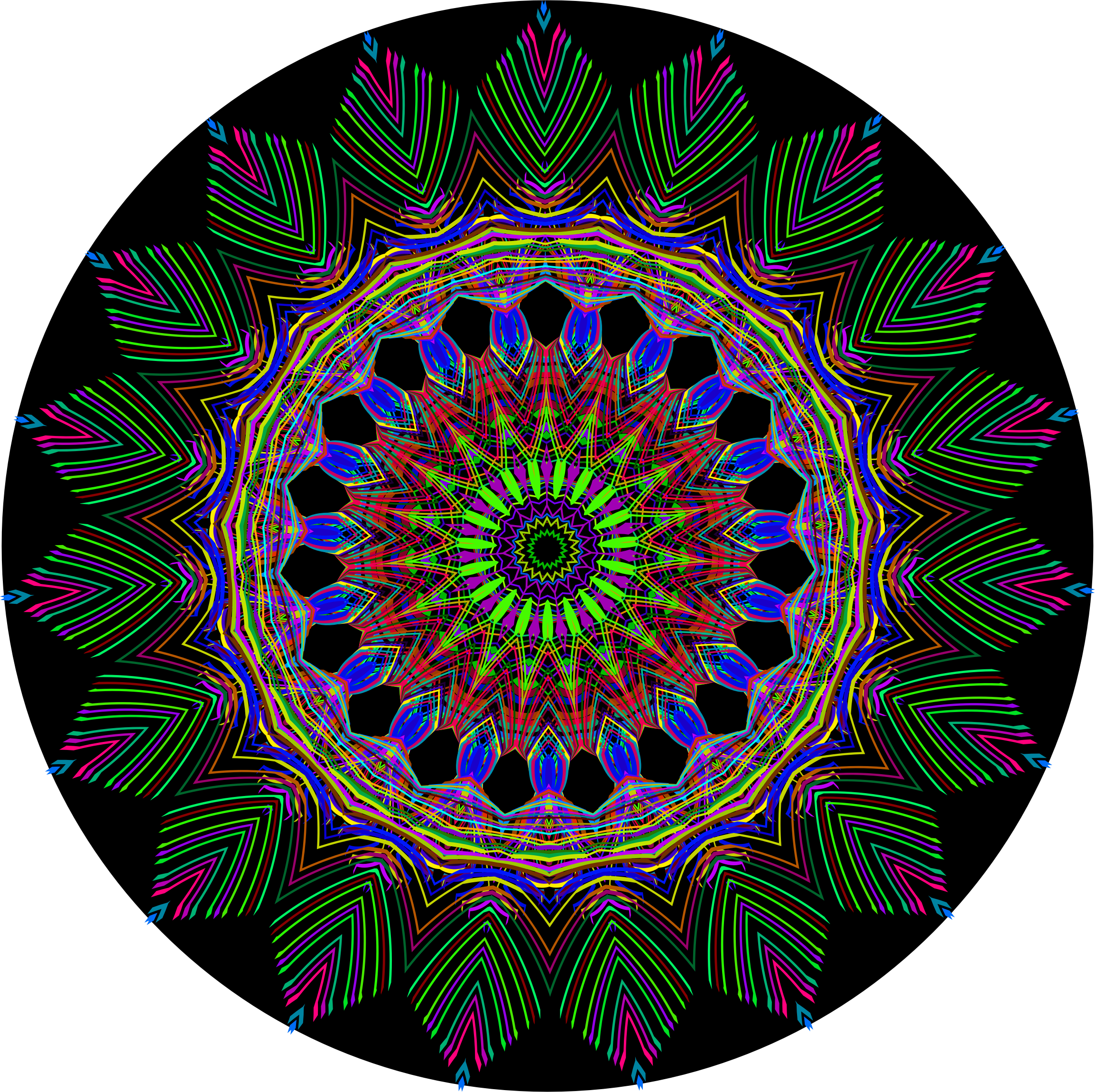 This Free Icons Png Design Of Psychedelic Geometric (2308x2302), Png Download