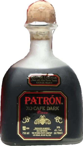 Patron Xo Cafe Dark Cocoa Coffee Liqueur 1l - Patron Xo Cafe Dark Cocoa 75cl Liqueurs (340x600), Png Download