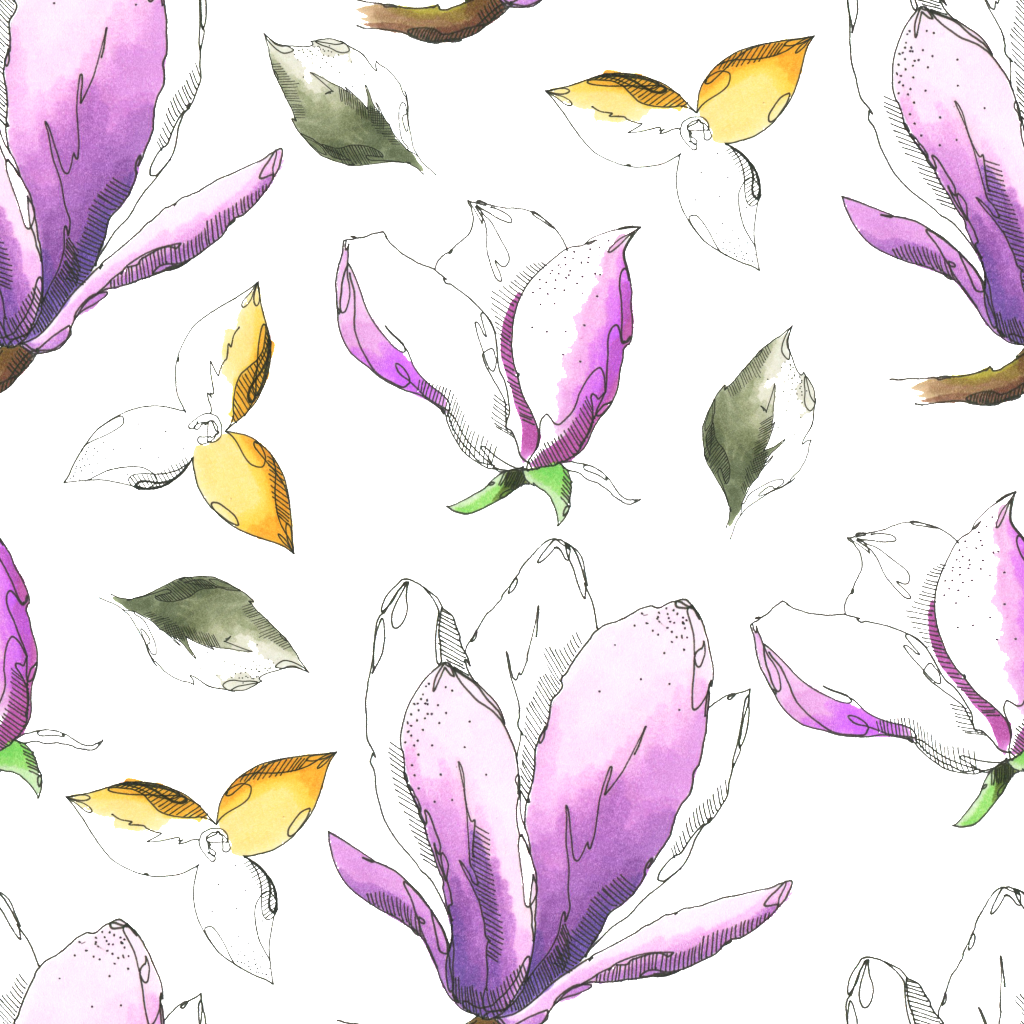 Purple Psychedelic Flower Cartoon Transparent - Yellow (1024x1024), Png Download