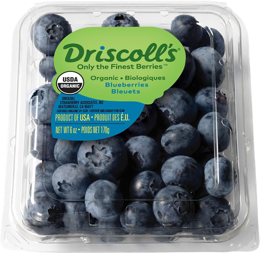 Driscoll's Organic Blueberries - Driscoll's Blueberries (australia/ Usa) (600x584), Png Download