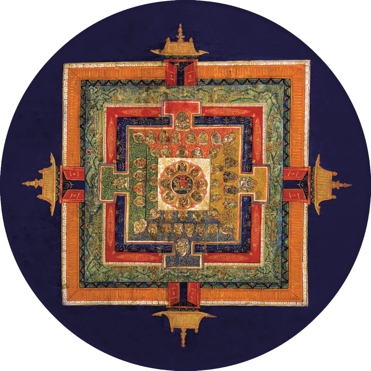 Mandala 91 Medicine Buddha - Medicine Buddhas Mandala (1181x1181), Png Download