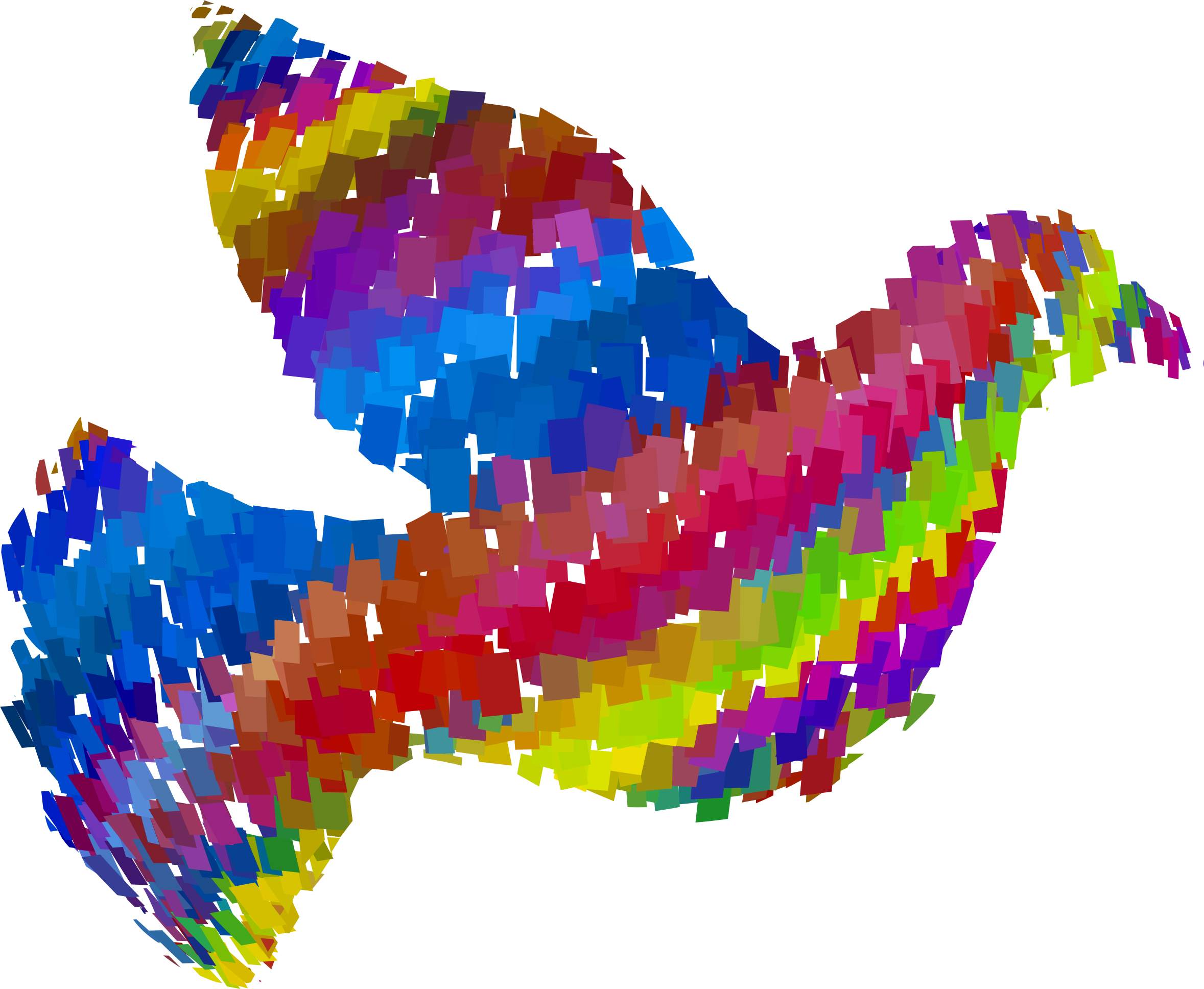 Psychedelic Clipart Dove Peace - Peace Dove Colorful (2357x1936), Png Download