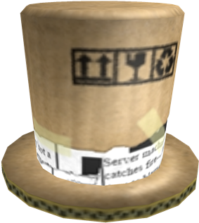 Recycled Cardboard Top Hat - Roblox Cardboard Hat (420x420), Png Download