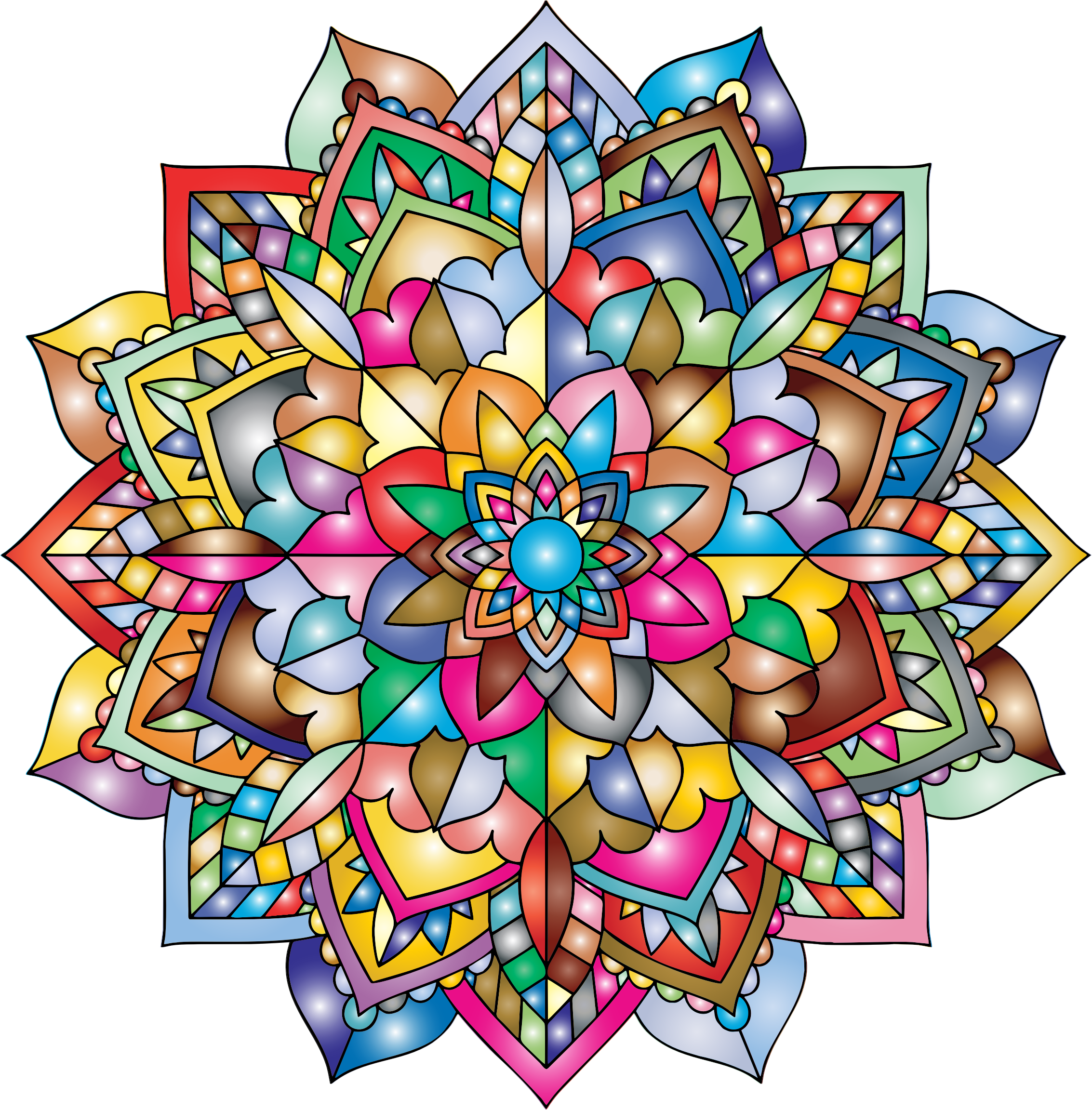 Then In Yesterday's Yoga Class The Teacher Said She - Mandala Full Color Hd (1573x1600), Png Download