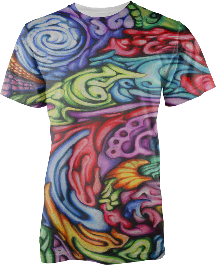 Psychedelic Putty Tee - Automatic Transmission (1024x956), Png Download
