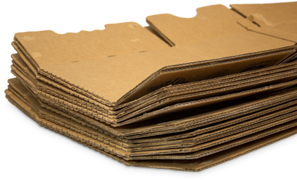 Zipbox Stack - Flat Cardboard Box Png (450x286), Png Download