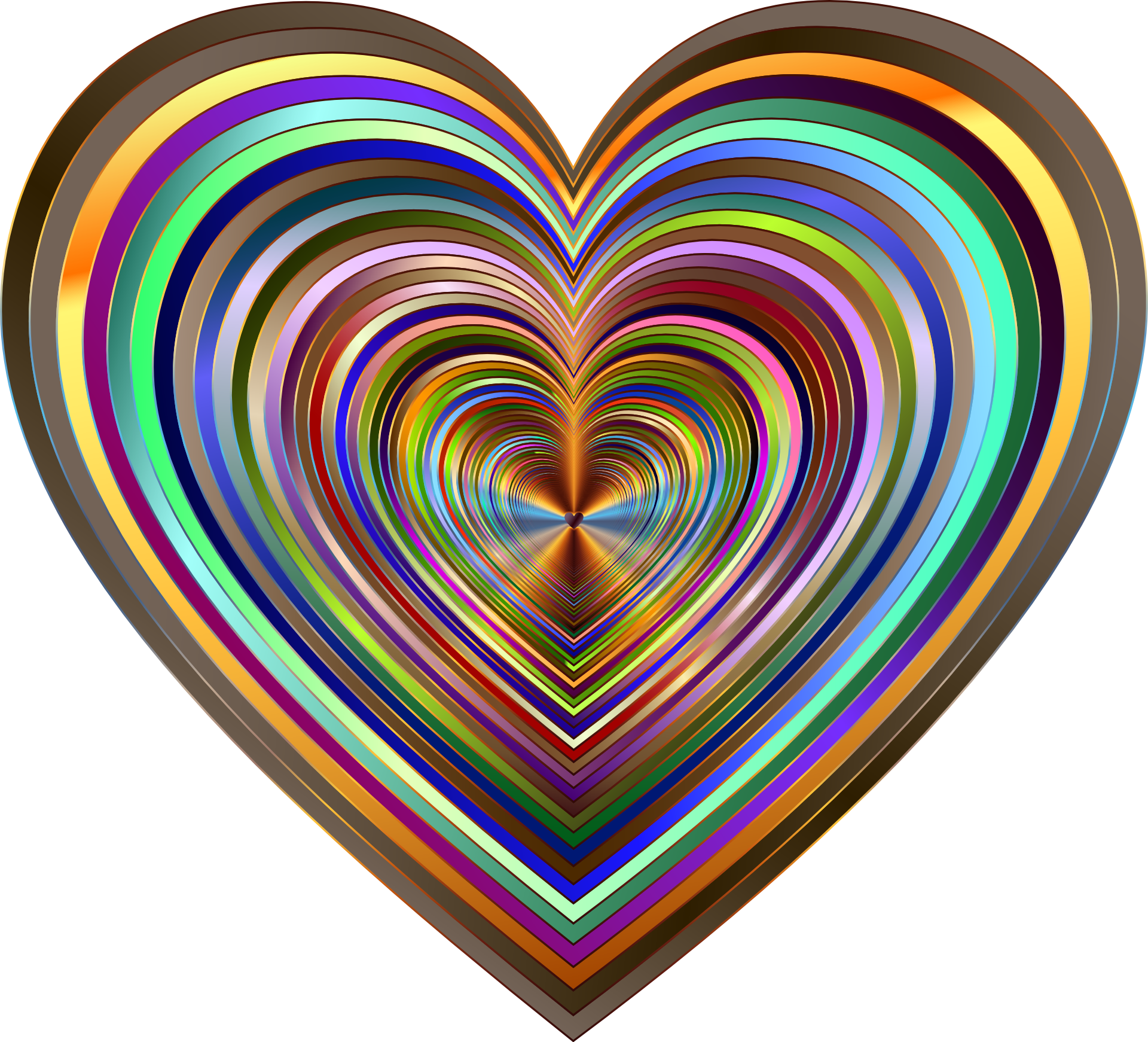 Isolated Psychedelic Heart - Psychedelia (1920x1742), Png Download