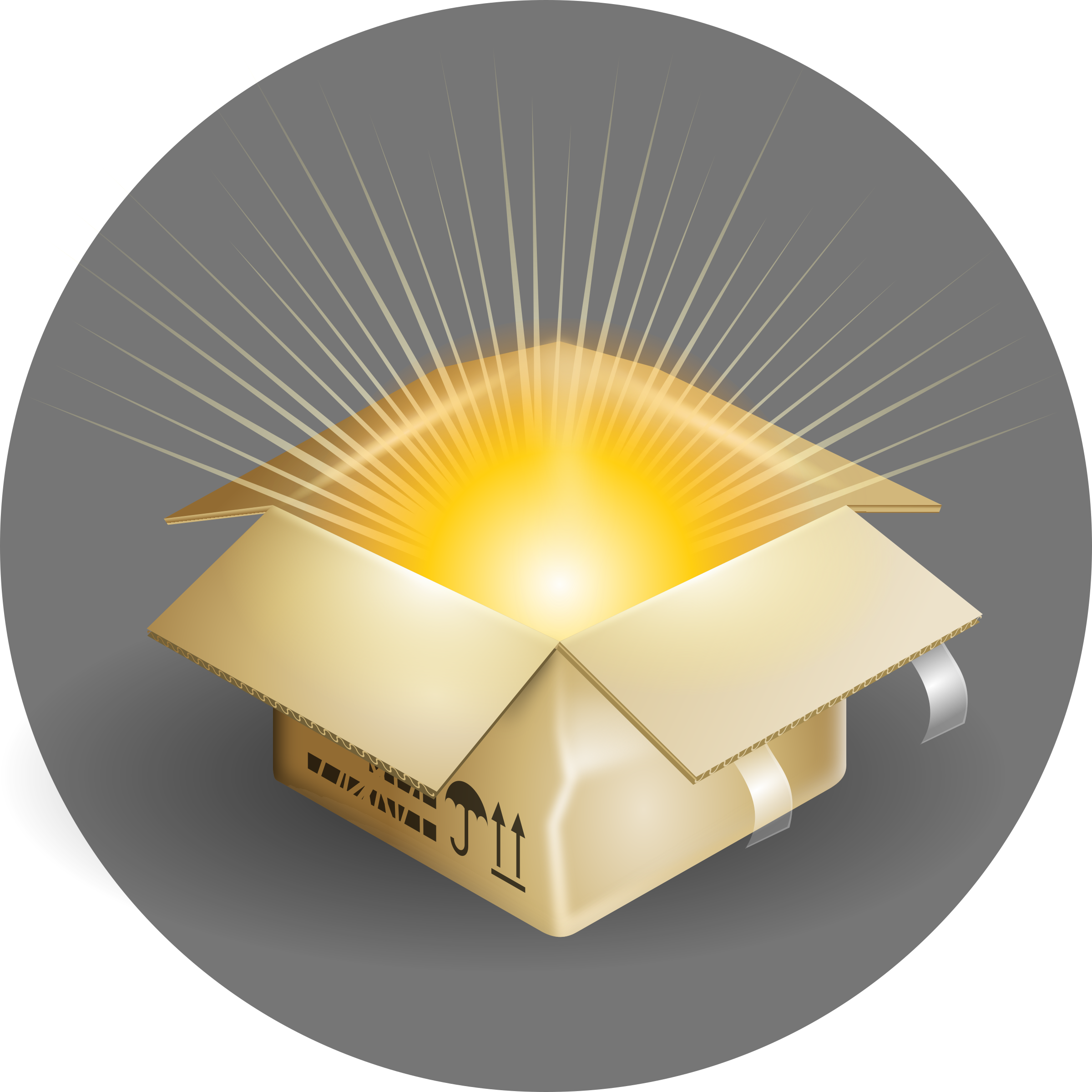 Mysterious Cardboard Box Clipart Png (600x600), Png Download