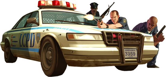 Cops N Crooks Multiplayer - Gta 4 Police (550x254), Png Download