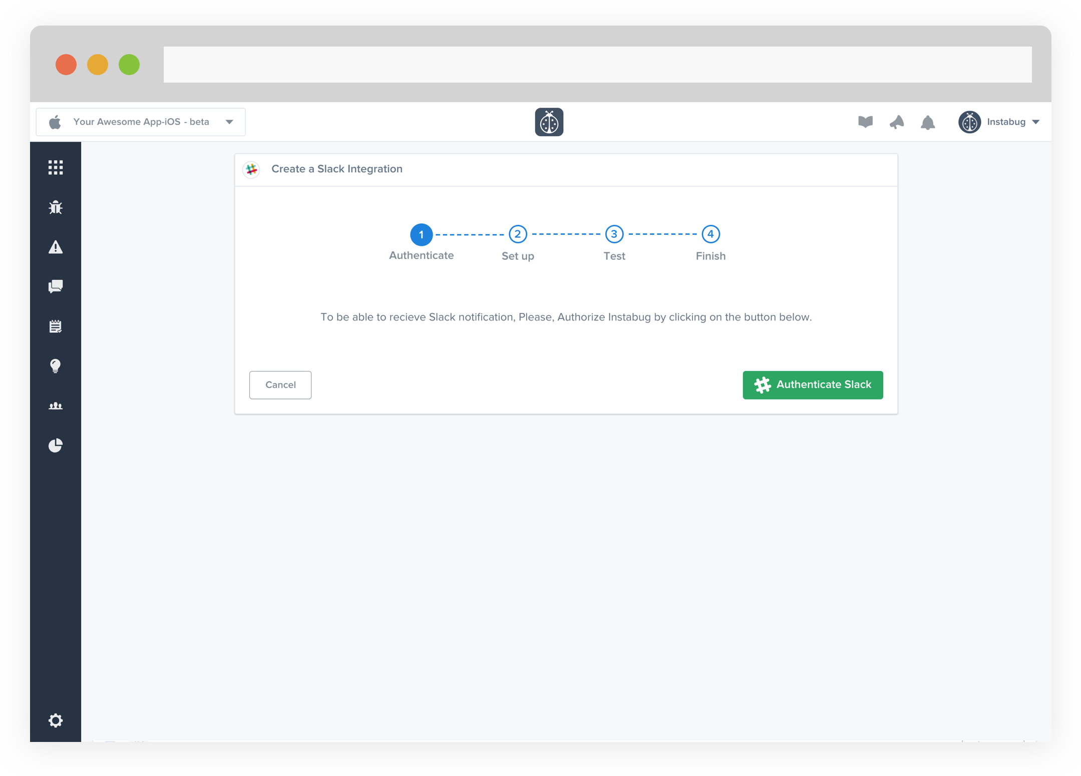 Enter Your Slack Credentials Then Choose Where To Post - Instabug (2169x1557), Png Download