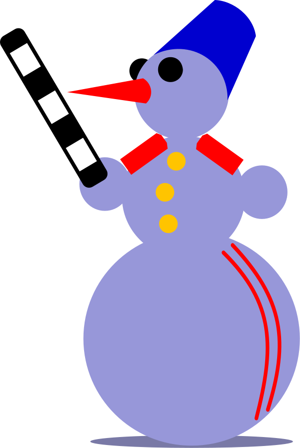 How To Set Use Snowman Traffic Cop Clipart (603x900), Png Download