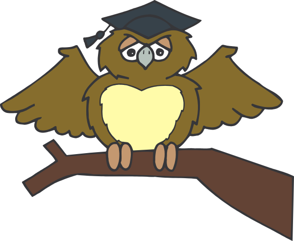 Original Png Clip Art File Owl Graduate Svg Images (600x491), Png Download