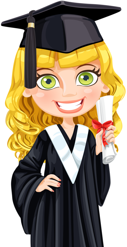 Фотки Graduation Clip Art, Graduation Photos, Graduation - Graduation Girl Cartoon Png (414x800), Png Download