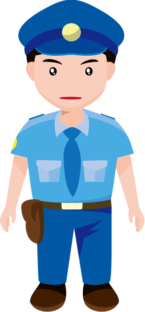 Policeman - Police Man Clipart Png (294x633), Png Download