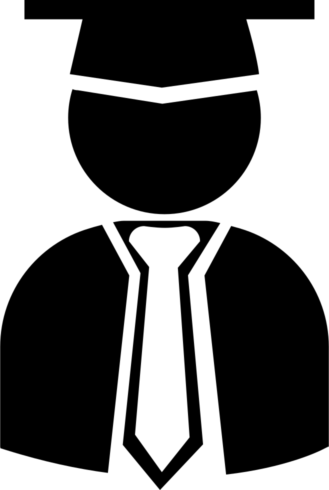 Graduate Student With Graduation Cap Toga And Tie Comments - Icon Toga Png (658x980), Png Download