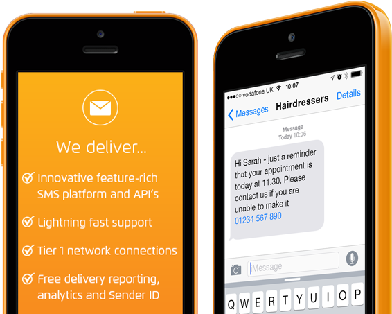 Mobile Phone Text Advertising (605x485), Png Download