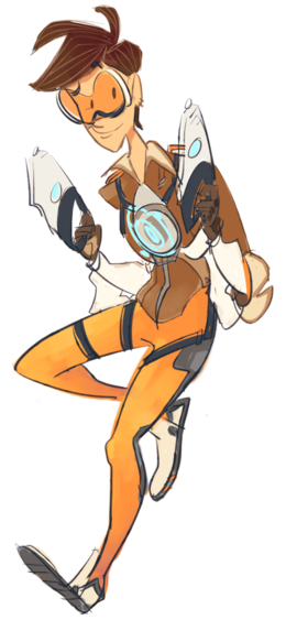 About 973 Free Commercial & Noncommercial Clipart Matching - Tracer Clipart Overwatch (260x563), Png Download