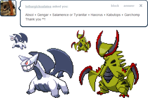 Pin Salamence Vs Tyranitar On Pinterest - Kabutops Garchomp (500x331), Png Download