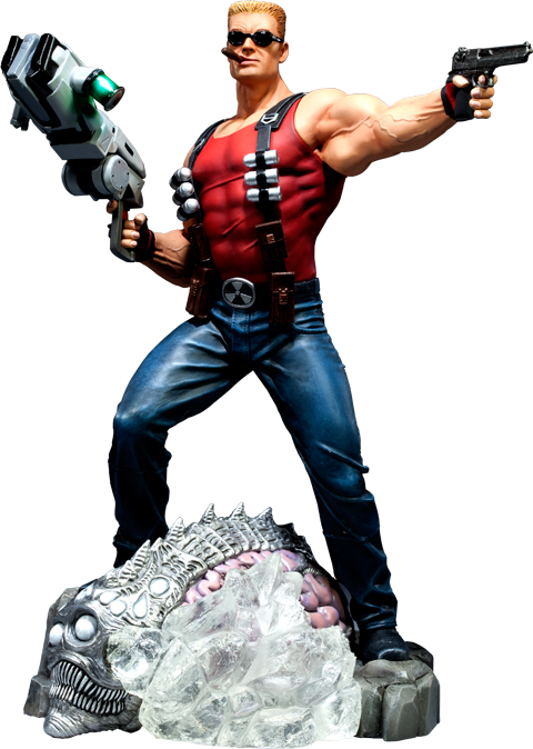 Duke Nukem Png Image Background - Sideshow Collectibles Duke Nukem Forever Statue 1/5 (480x674), Png Download
