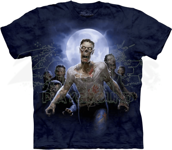 Zombie Horde T-shirt - T Shirt (550x550), Png Download