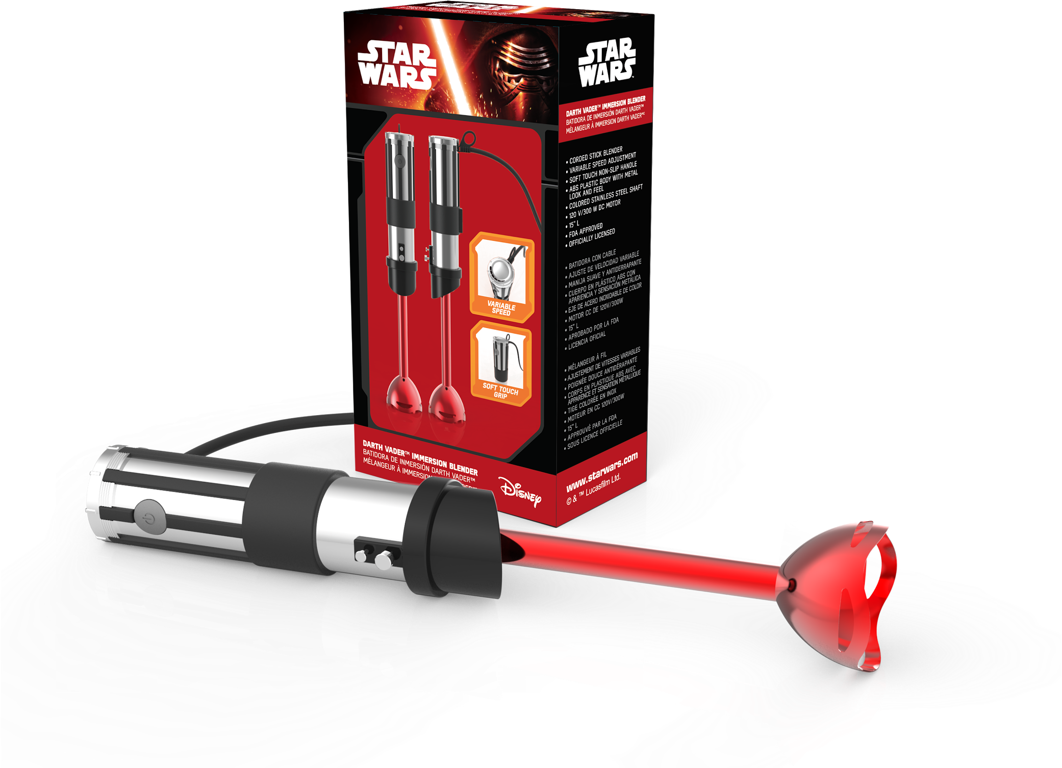 Star Wars Immersion Blender Darth Vader Lightsaber (2214x1993), Png Download