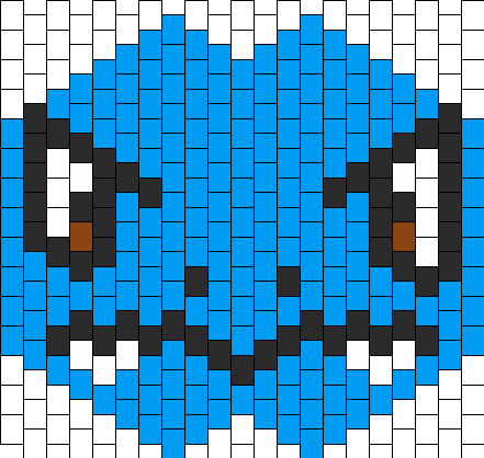 Wartortle Mask Bead Pattern - Life In Color Kandi Mask (441x418), Png Download