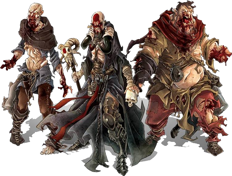 Standard Zombies - Zombicide Black Plague Zombies (750x572), Png Download