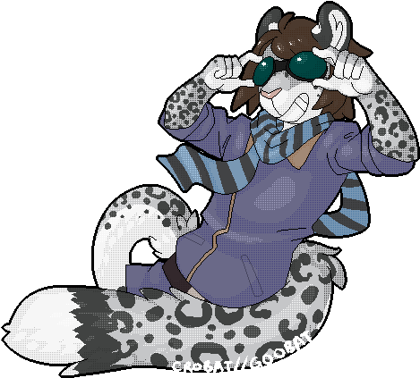 ] Sirffuzzylogik Pixel By Crobat Fur Affinity [dot] - Cartoon (500x500), Png Download