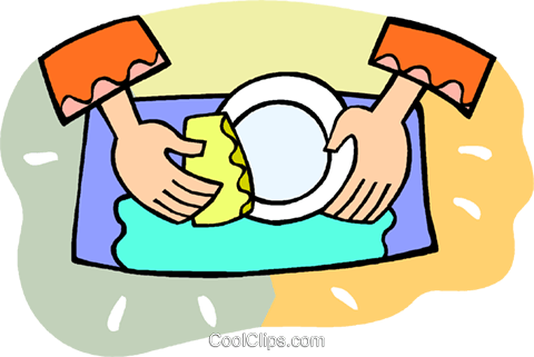 Person Doing The Dishes Royalty Free Vector Clip Art - Wash The Dishes Clipart (480x321), Png Download