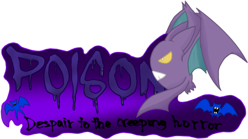 Poison Crobat With Extra Banner On The Bottom - Cartoon (800x465), Png Download