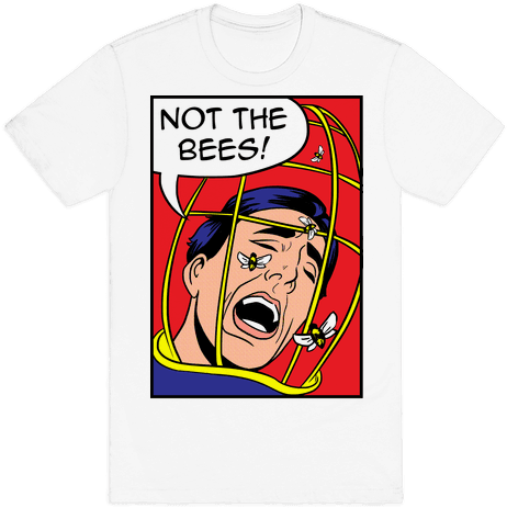 Lichtenstein Edition Parody Mens T-shirt - Nicolas Cage Not The Bees Drawing (484x484), Png Download