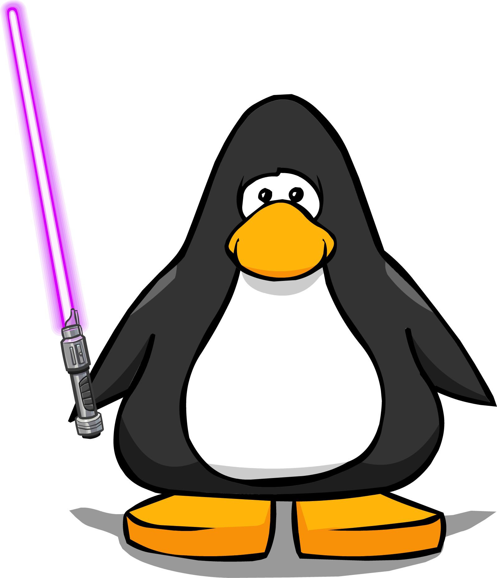 Purple Lightsaber Player Card - Penguin With Hard Hat (1598x1856), Png Download