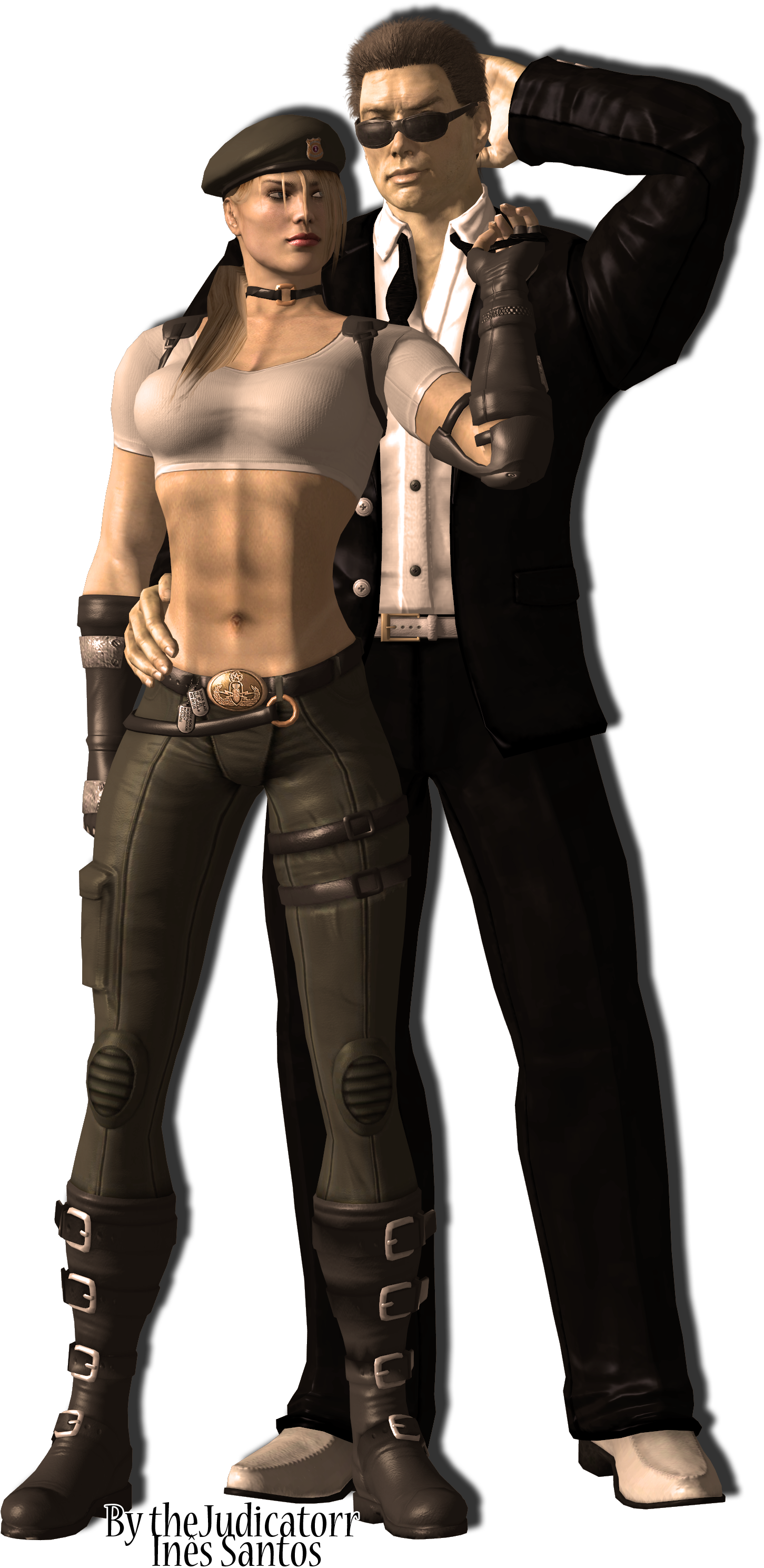 Sonya And Johnny Cage By Yneziinha Johnny Cage, Sonya - Sonya X Johnny Cage (1788x3054), Png Download