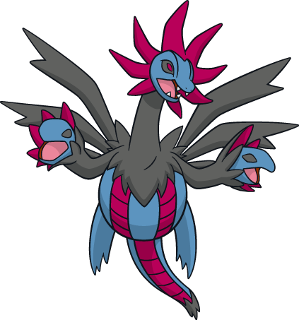 252 Atk Choice Band Crobat Brave Bird Vs - Shiny Hydreigon (423x453), Png Download