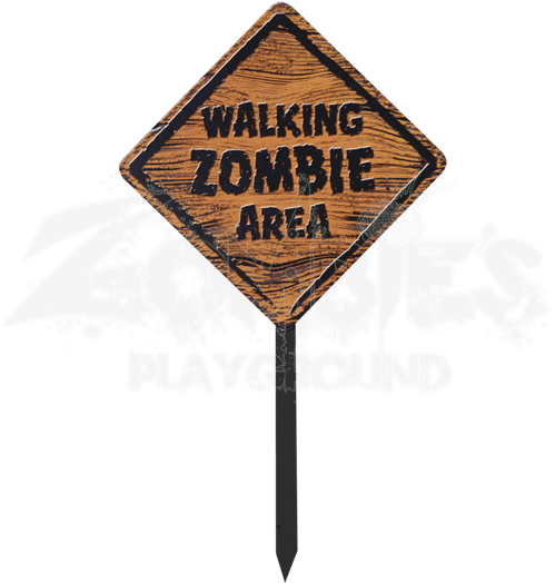 Zombie Warning Sign - Forum Novelties Zombie Warning Sign Prop 66657 (550x550), Png Download